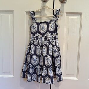 Agua Bendita Girls Linen Dress